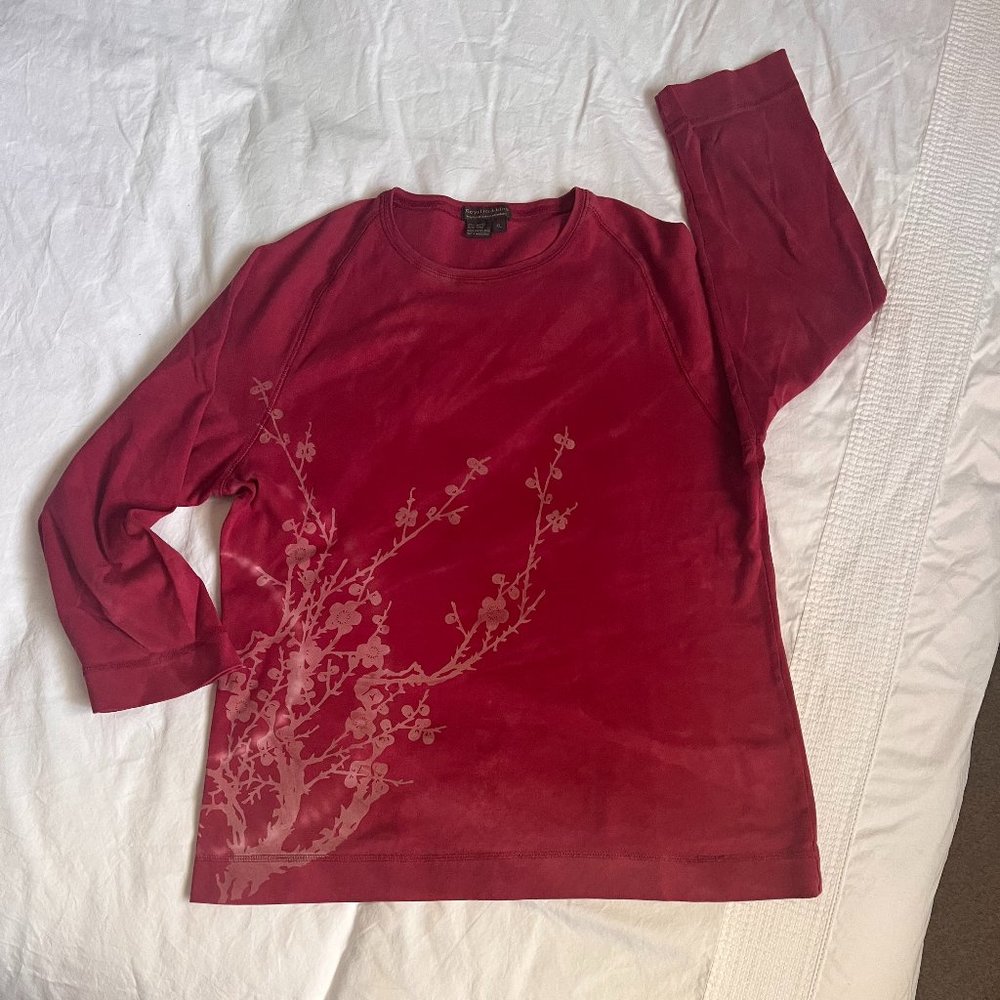 Royal Robbins, cotton shirt, 3/4 sleeve, XL, red